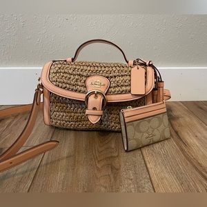 COACH Women’s Kleo Leather Crossbody- with FREE mini wallet!